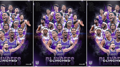 Playoffs CLINCHED basketball collage kings playoffs powder purple sacramento smoke sports
