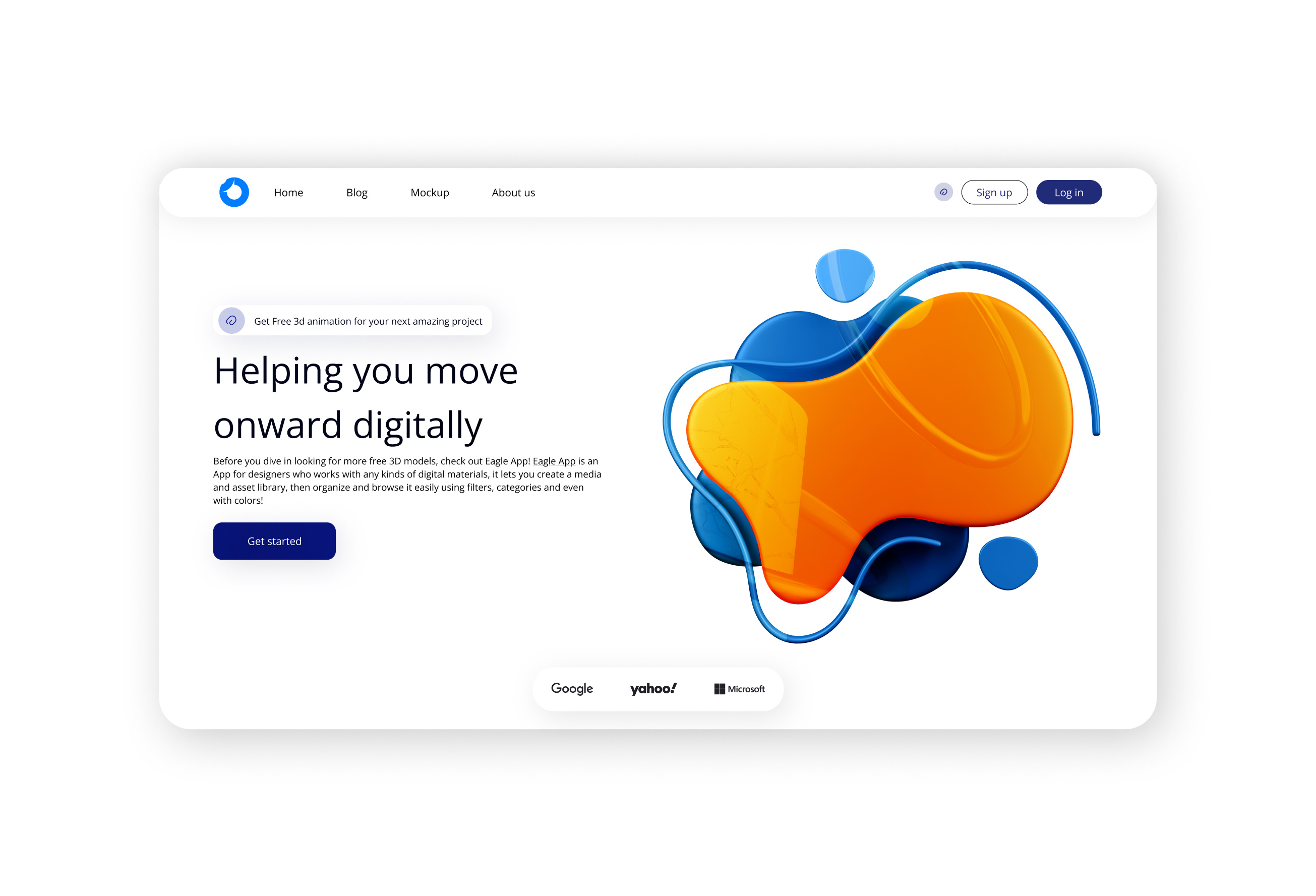 3D wallpaper website 3d animation ui