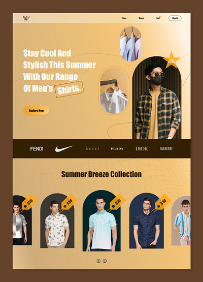 Clothing Brand Website Design fashion landing page ui ux website