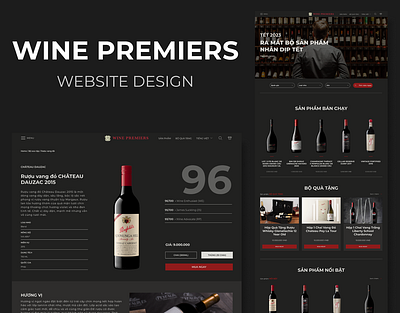 WINE PREMIERS | Landing page graphic design ui