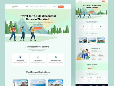 Travel Agency Landing Pages branding design digital agency figma design graphic design hero section illustration landing page logo travel travel agency ui ui design ui ux ui ux design ux design web design website