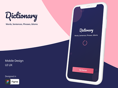 Dictionary Mobile App Design app branding design dictionary graphic design illustration information architecture ios app design ios design logo mobile app mobile design ui ux