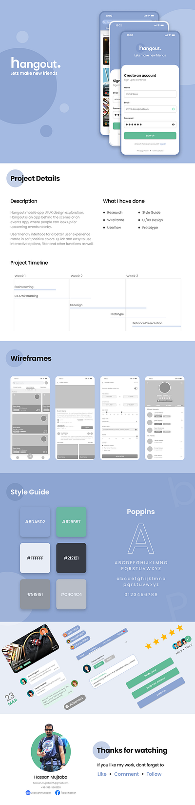 Hangout - Social App Design - UI UX app branding design illustration information architecture ios app design ios design logo mobile app mobile deisgn ui ux