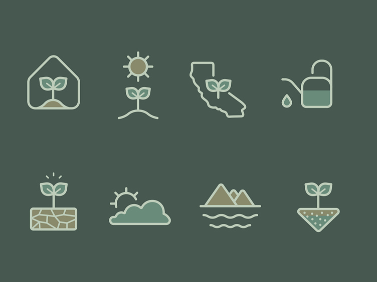 Plant Care Icons by Micaela Robinson on Dribbble