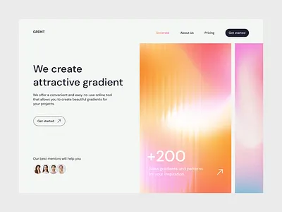 Gradient Website clean concept desktop gradient light minimal simple site ui web website