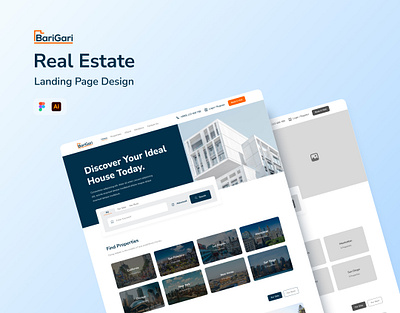 Real Estate Landing Page Design corporate landing page design property real estate website style guide ui design web design