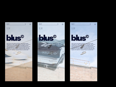 blus - A shoe and apparel retail and resale platform. bigtypography branding design graphic design layout typography ui ux