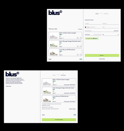 blus - A shoe and apparel retail and resale platform. bigtypography branding design graphic design layout typography ui ux