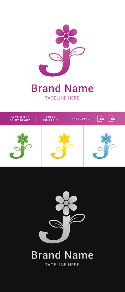J Letter Logo for any flower vendor startups digitalindia flower freshlogo illustration ilovenyc j j letter latestlogo letter j logo logoonsale payhip startups trending