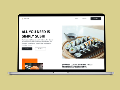 Sushi Restaurant Landing Page design food landing page restaurant sushi ui web design