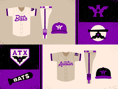 Austin Bats atx austin baseball bat bats branding jersey retro sports texas vintage