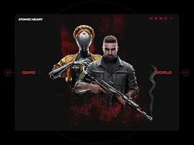 Atomic Heart Web Concept atomic heart branding concept design game gaming marketing promotional ui website