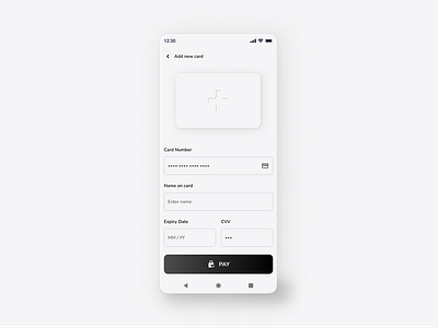 [Minimal] Credit Card Checkout | Daily UI #002 002 app app design black and white card card checkout checkout checkout app credit card daily ui daily ui 002 debit card debit card checkout minimal minimalist minimalist design mobile ui neumorphism soft ui