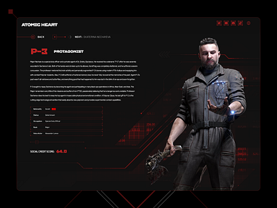 Atomic Heart Web Concept atomic heart branding concept design game gaming marketing promotional ui ux web website