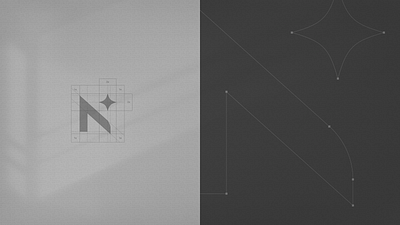 N - Logo Grid adobe branding design designer graphic design graphic designer gray grid guidelines illustration illustrator logo logo design logo designer logomark logotype n star vector visual identity