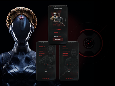 Atomic Heart Mobile Concept atomic heart concept design game gaming marketing mobile promotional ui