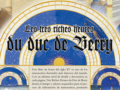 Infografía Les tres riches heures du duc de Berry design graphic design illustration photoshop poster design