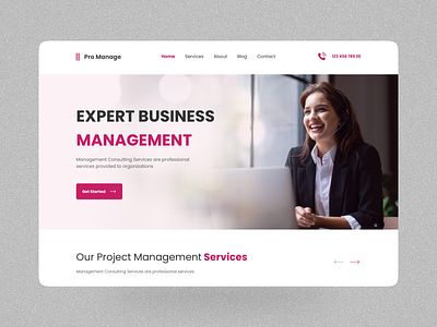Management Consulting Services Website UI animation branding business management figma management consulting services motion graphics nft design saass ui design