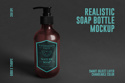 Realistic Soap Bottle Mockup apparel artwork branding design graphic design mockup template wellness