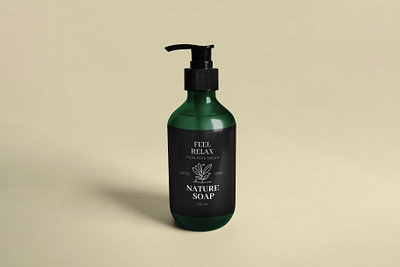 Realistic Soap Bottle Mockup apparel artwork branding design graphic design mockup template wellness