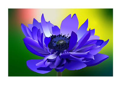Синий цветок design illustration арт вектор графика рисунок