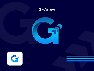 Concept : G + arrow branding graphic design lettermark logo logo logo design marketing monogram