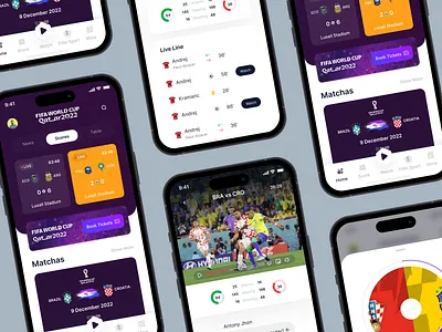 Filllo - Live Score App UI Kit app design cricket design fifa app filllo football leaderboard live score mobile mobile app player product scoreboard sports sports app tournament ui uidesign uiux worldcup