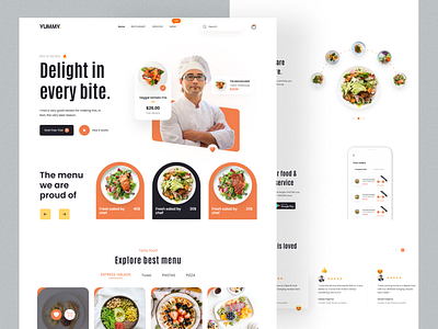 Food Delivery Landing Page burger cooking delivery eat eating food food and drink food delivery app food delivery landing page food delivery service food order foodie fruit home page interface landing page pizza restaurant uiux website design