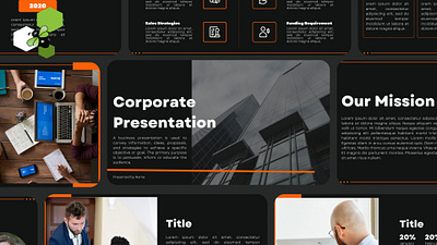 Presentation Deck | Dark Theme by COFEBE branding presentation