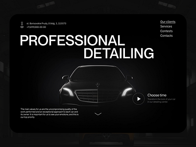 Professional DETAILING Service animation branding design graphic design illustration landing page logo ui ux vector web design