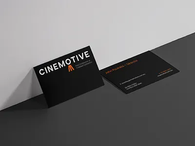 Cinemotive - Business Card & Homepage abstract brand brand identity branding business card camera design graphic design homepage identity logo logo designer minimal modern photography simple symbol typography visual identity wordmark