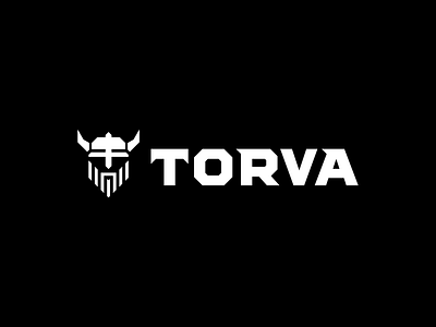 Torva Tools beard branding construction custom font geometric hammer logo mascot modern norse simple tools vector viking wordmark