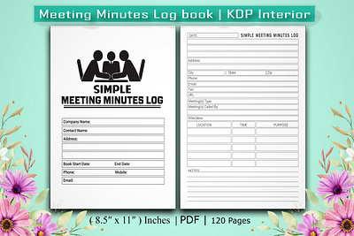 Meeting Minutes Logbook meeting notebook organizer