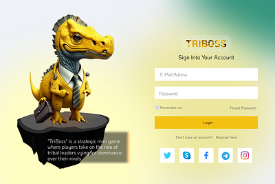 TRIBOSS Login Form 3d branding graphic design login ui