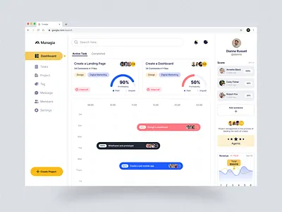 Project Management Dashboard design app crm dashboard design falconthought management project project management system design ui ux web design website