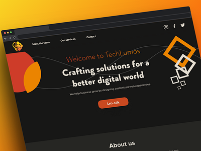 Web Design for TechLumos agency branding design figma logo services typography ui ux web design website