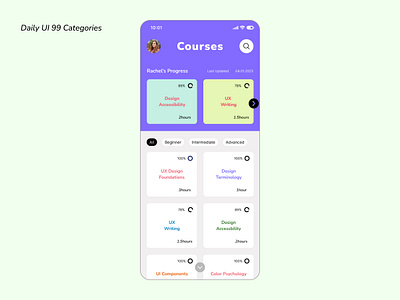 Daily UI. 99. Categories appdesign dailyui design modern simple ui uiux