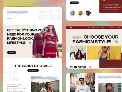 Nani - Fashion landing page design fashion figma graphic design landing page product design ui ui ux visual design website