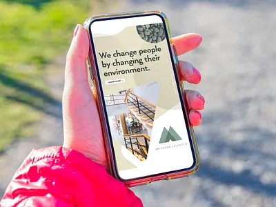 Mobile Marketing Screen for AM Design Collective branding graphic design interior design mobile phone shapes