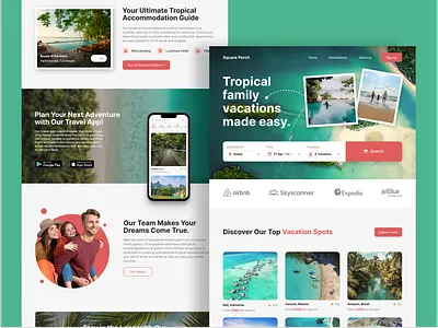 Square Perch agency design travel travel agency ui ux webdesign