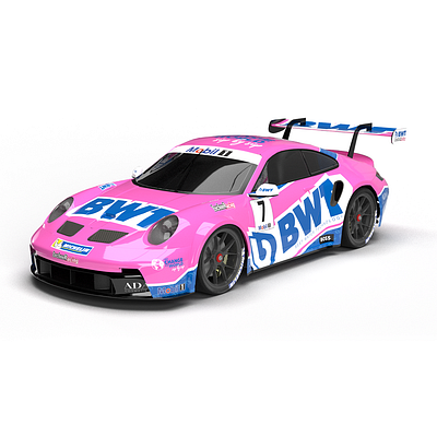 Porsche 992 Carrera Cup 3D model 3d model carrera cup graphic design livery design livery designer livery template motorsport graphics porsche 992 wrap design