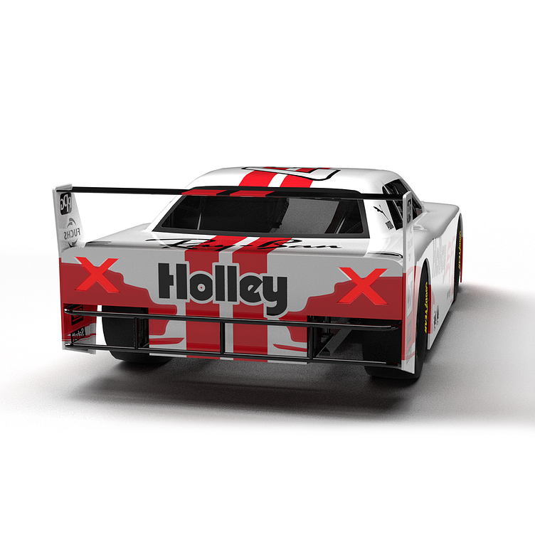 Customized 3d Model Of A Sleek Unbranded Sports Car Racing On The
