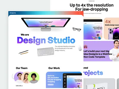 Digital Agency Portfolio | WIP agency business cms design portfolio template webflow webflow template