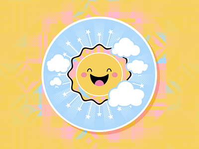 Happy Sun adobeillustrator art artwork dribbble illustration patterns sun texture vector