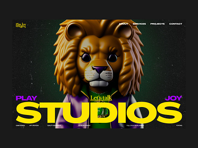 Game development studio art gamedev gamestudio landing page minimal ui ux webpage website