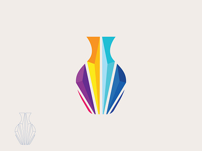 Prism Pot logo 3d brand identity branding design graphic design illustration logo logodesigner logoideas logopremier logos luxury minimalist modern pot prism ui ux