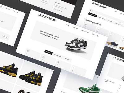 Fashion and sneakers website for JutroDrop design graphic design ui user interface web web design website