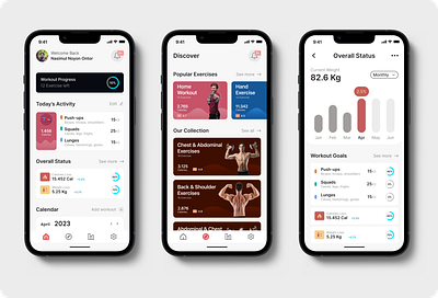 Workout Tracker App design track ui ux workout