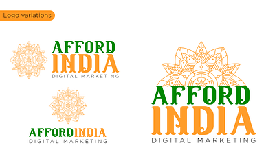 Afford India™ | Logo branding graphic design layout logo