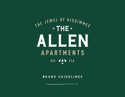 The Allen Logo apartment art direction badge brand identity branding graphic design green logo real estate typography